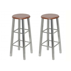 Diverse Hardware, Barhocker 2 Stk. Metall mit MDF-Sitz, vidaXL Barhocker 2 Stk. Metall mit MDF-Sitz