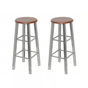 Diverse Hardware, Barhocker 2 Stk. Metall mit MDF-Sitz, vidaXL Barhocker 2 Stk. Metall mit MDF-Sitz