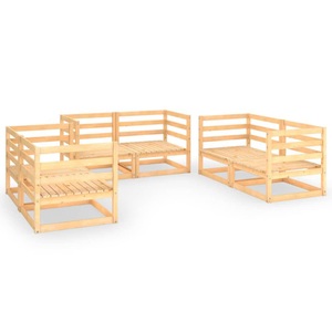vidaXL, vidaXL 6-tlg. Garten-Lounge-Set Massivholz Kiefer