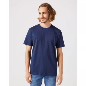 Wrangler, Wrangler T-Shirt »SIGN OFF TEE«, Wrangler - T-Shirts Sign Off Tee, für Herren, Blau, Größe XXL