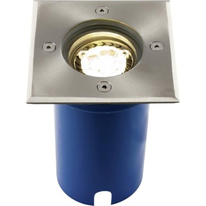 Heitronic, Bodeneinbaustrahler Potsdam, IP67, eckig, HEITRONIC Bodeneinbaustrahler Potsdam, quadratisch, GU10-Fassung, Edelstahlblende, begehbar, IP67