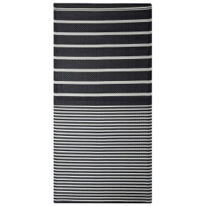 Beliani, Beliani Outdoor Teppich schwarz 90 x 180 cm HALDIA, Beliani - Teppich aus Polypropylen Modern HALDIA, 180cm, Schwarz