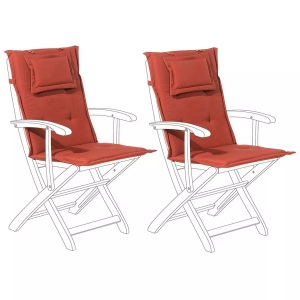 Beliani, Set mit 2 Gartenkissen aus Polyester Modern MAUI Set mit 2 Gartenkissen aus Polyester Modern MAUI, 
