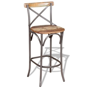 Diverse Hardware, Barstuhl Recyceltes Massivholz 45 x 45 x 110 cm