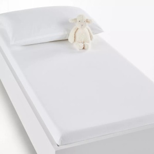 LA REDOUTE INTERIEURS, Babybett-Fixleintuch Scenario Babybett-Fixleintuch Scenario, La Redoute Intérieurs - Babybett-Fixleintuch Scenario, 60 x 120 cm, Weiss