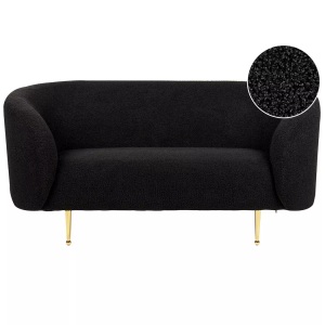 Beliani, 2 Sitzer Sofa aus Bouclé Klassisch LOEN 2 Sitzer Sofa aus Bouclé Klassisch LOEN, Beliani - 2 Sitzer Sofa aus Bouclé Klassisch LOEN, One Size, Schwarz