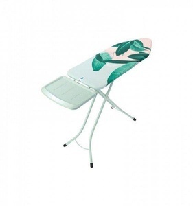 BRABANTIA, brabantia Mint Tropical Leave Bügeltisch, Brabantia Bügelbrett »Tropical Leaves mit Dampfstationsablage«, Bügelfläche 45 cmx127 cm