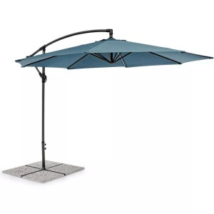 mutoni Garten Deluxe, Ampelschirm Texas 300 anthrazit pfauenblau, Ampelschirm Texas 300 anthrazit pfauenblau