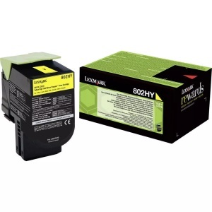 Lexmark, Lexmark Toner 802HY CX410 CX510 80C2HY0 Original Gelb 3000 Seiten, Lexmark Toner 80C2HY0 Yellow