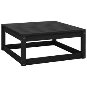 vidaXL, vidaXL Gartenhocker 70x70x30 cm Schwarz Massivholz Kiefer