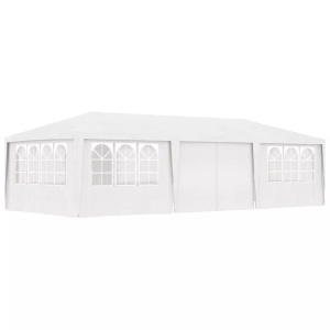 vidaXL, vidaXL Profi-Partyzelt mit Seitenwänden 4×9 m Weiß 90 g/m²