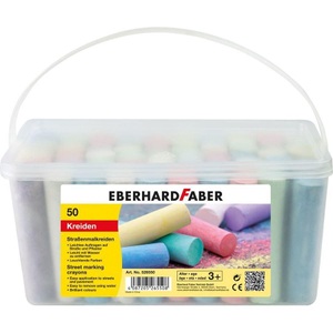 Eberhard Faber, Eberhard Faber Straßenmalkreide EIMER ECKIG 50er, Eberhard Faber 526550 - Straßenmalkreide, 50er Eimer