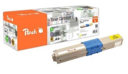 Peach, Peach Tonermodul gelb kompatibel zu OKI 46508709, Peach O4650-87 Toner XL ye ersetzt OKI 46508709 für z.B. OKI C 332 DN, OKI MC 363 DN, OKI MC 363 N, OKI MC 363 DNW, OKI C 332 DNw