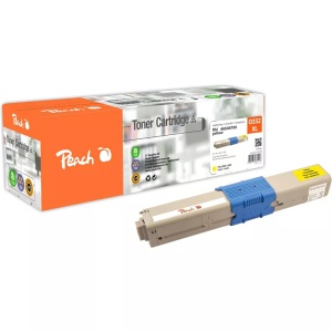 Peach, Peach Tonermodul gelb kompatibel zu OKI 46508709, Peach O4650-87 Toner XL ye ersetzt OKI 46508709 für z.B. OKI C 332 DN, OKI MC 363 DN, OKI MC 363 N, OKI MC 363 DNW, OKI C 332 DNw