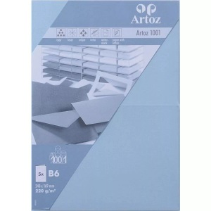 Artoz, ARTOZ Karten 1001 B6 107362264 220g. pastellblau 5 Blatt, ARTOZ Karten 1001 B6 107362264 220g, pastellblau 5 Blatt