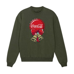 Coca Cola, Coca-Cola - Bow Bells Sweatshirt, für Damen, Grün, Größe L, Coca-Cola - Bow Bells Sweatshirt, für Damen, Grün, Größe L