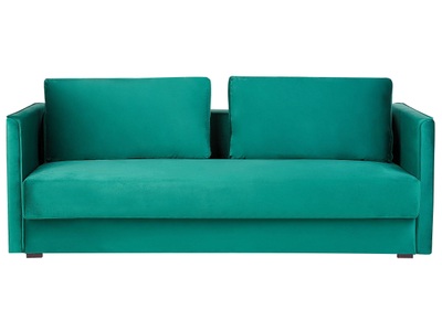 Beliani, Schlafcouch aus Samtstoff Modern EKSJO Schlafcouch aus Samtstoff Modern EKSJO, Beliani - Schlafsofa aus Samtstoff Modern EKSJO, One Size, Ozeangrün