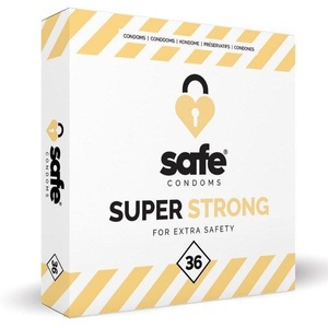 Safe, Strong Safe, Safe Super Strong Kondom, Transparent, 36 Stück - Amorana
