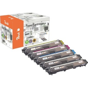 Peach, Peach Spar Pack Plus Tonermodule kompatibel zu Brother TN-241bk, TN-245, Peach B241 bk 5 Toner XL (2*bk, c/m/y) ersetzt Brother TN-241bk, TN-245 für z.B. Brother DCP -9020 CDW, Brother HL -3140 CW