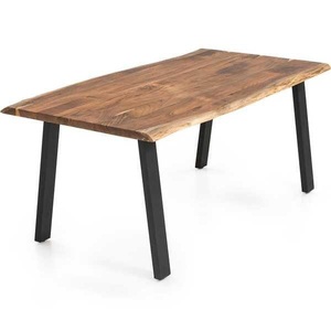 Salesfever, SalesFever Esstisch, Massivholz geölt und zweifach gewachst, Esstisch Akazie natur 4-Fuss 140x80
