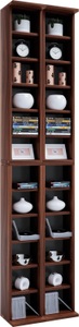 MID.YOU, MID.YOU Cd-regal in nussbaumfarbe , 'Almera' _ Nussbaumfarben , Holzwerkstoff , 20 Fächer , 42x183x20 cm , Dekorfolie,Nachbildung , 000657005302, MID.YOU Cd-regal in nussbaumfarbe , 'Almera' _ Nussbaumfarben , Holzwerkstoff , 20 Fächer , 42x183x20 cm , Dekorfolie,Nachbildung , 000657005302