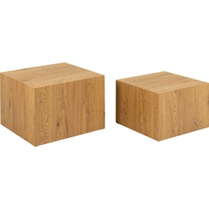 undefined, Set für Couchtische DICE 58x58x40cm eiche, Set für Couchtische DICE 58x58x40cm eiche