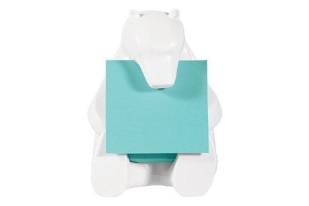 POST-IT, POST-IT Z-Notes Bear Dispenser 76x76mm BEAR-330 aquawave, 3M Post-it Z-Notes Bear Dispenser, 76mm x 76mm, aquawave, BEAR-330
