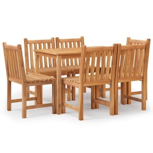 vidaXL, vidaXL 7-tlg. Garten-Essgruppe Massivholz Teak, 