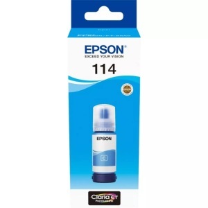 Epson, Epson 114 - 70 ml - Cyan - Original - Nachfülltinte - für EcoTank ET-8500, Epson E114c Druckerpatronen c - Epson No. 114 c, C13T07B240 für z.B. Epson EcoTank ET -8500, Epson EcoTank ET -8550