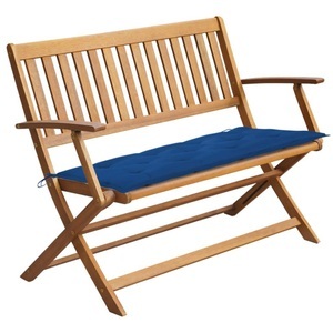 vidaXL, vidaXL Gartenbank mit Auflage 120 cm Massivholz Akazie, vidaXL Gartenbank mit Auflage 120 cm Massivholz Akazie