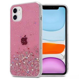 Cadorabo, Hülle für Apple iPhone 11 PRO MAX TPU Silikon mit funkelnden Glitter, Cadorabo - Hülle für Apple iPhone 11 PRO MAX TPU Silikon mit funkelnden Glitter, Rosa