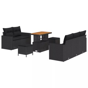 vidaXL, VidaXL - Outdoor-sofa poly-rattan, One Size, Schwarz