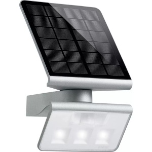 Steinel, STEINEL XSolar L-S Solar-LED-Außenwandlampe silber, Steinel Solarlampe X-Solar