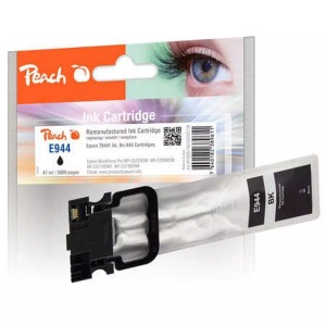 Peach, Peach Tintenpatrone schwarz kompatibel zu Epson T9441, No. 944 bk, Peach E944/945/946 Druckerpatrone bk ersetzt Epson T9441, No. 944BK, C13T944140 für z.B. Epson WorkForce Pro WFC 5290, Epson WorkForce WFC 5200