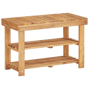 vidaXL, vidaXL Schuhregal 70 × 32 × 46 cm Massivholz Akazie
