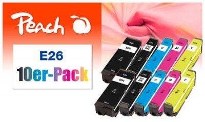 Peach, Peach 10er-Pack Tintenpatronen kompatibel zu Epson No. 26, Peach Tinte Epson Nr. 26 je 2x BK, PHBK, C, M, Y