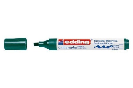 edding, EDDING Filzstift, Kalligraphie 1455, EDDING Permanent Marker 1455 1-5mm 1455-25 grün