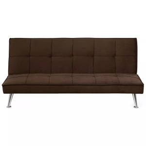 Beliani, Schlafcouch aus Polyester Retro HASLE Schlafcouch aus Polyester Retro HASLE, Beliani - Schlafsofa aus Polyester Modern HASLE, One Size, Braun Bunt