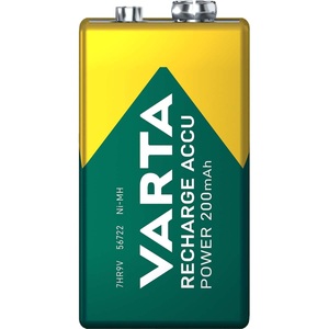 Varta, RECHARGE Power 9V Block NiMH Akku mit 200mAh - 1 Stück, VARTA NiMH-9V-Block-Akku RECHARGE ACCU Power 200 mAh, E-Block