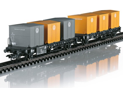 Märklin, Märklin 46661 H0 Behälter-Transportwagen-Paar Laabs der DB, 