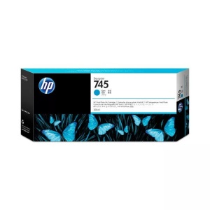 Hp, HP 745 DesignJet Druckerpatrone Cyan, 300 ml, Hewlett Packard Tintenpatrone, blau, No.745, F9K03A, (300ml)