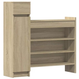 vidaXL, vidaXL Schuhschrank Sonoma-Eiche 100,5x28x100 cm Holzwerkstoff, vidaXL Schuhschrank Sonoma-Eiche 100,5x28x100 cm Holzwerkstoff