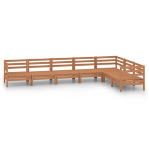 vidaXL, vidaXL 7-tlg. Garten-Lounge-Set Massivholz Kiefer Honigbraun