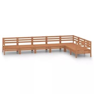 vidaXL, vidaXL 7-tlg. Garten-Lounge-Set Massivholz Kiefer Honigbraun