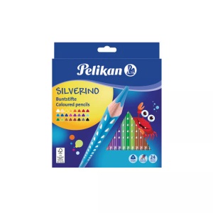 Pelikan, Pelikan Farbstifte Silverino D?nn, PELIKAN Buntstifte dünn Silverino 700665 24 Farben