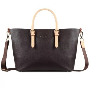 Bugatti, Bugatti - Leder-Shoppingtasche Ella M - Dunkelbraun, Bugatti - Shopper Ella M Dunkelbraun, für Damen, Braun, One Size