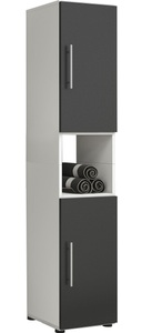 VCM, Holz Stand Badschrank Flandu Holz Stand Badschrank Flandu, VCM - Holz Stand Badschrank Flandu, One Size, Weiss / Anthrazit