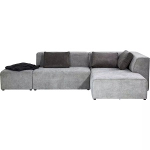 Kare Design, Sofa Infinity Ottomane Rechts Grau, KARE Design - Sofa Infinity Ottomane Rechts Grau, One Size