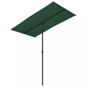 vidaXL, vidaXL Sonnenschirm mit Aluminium-Mast 180 x 130 cm Grün, vidaXL Sonnenschirm mit Aluminium-Mast 180x110 cm Grün