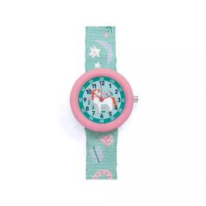 DJECO, Djeco Armbanduhr PFERD in mintgrün, Djeco - Lernuhren DD00420, One Size